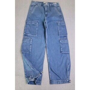 Denim Forum Jeans Womens 30 32x30 Cargo‎ Millie High Rise Baggy Grunge 90s Boho
